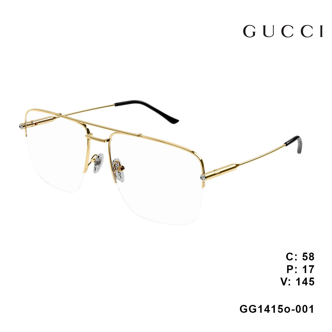 Gucci GG1415o 001 58mm SOLARE